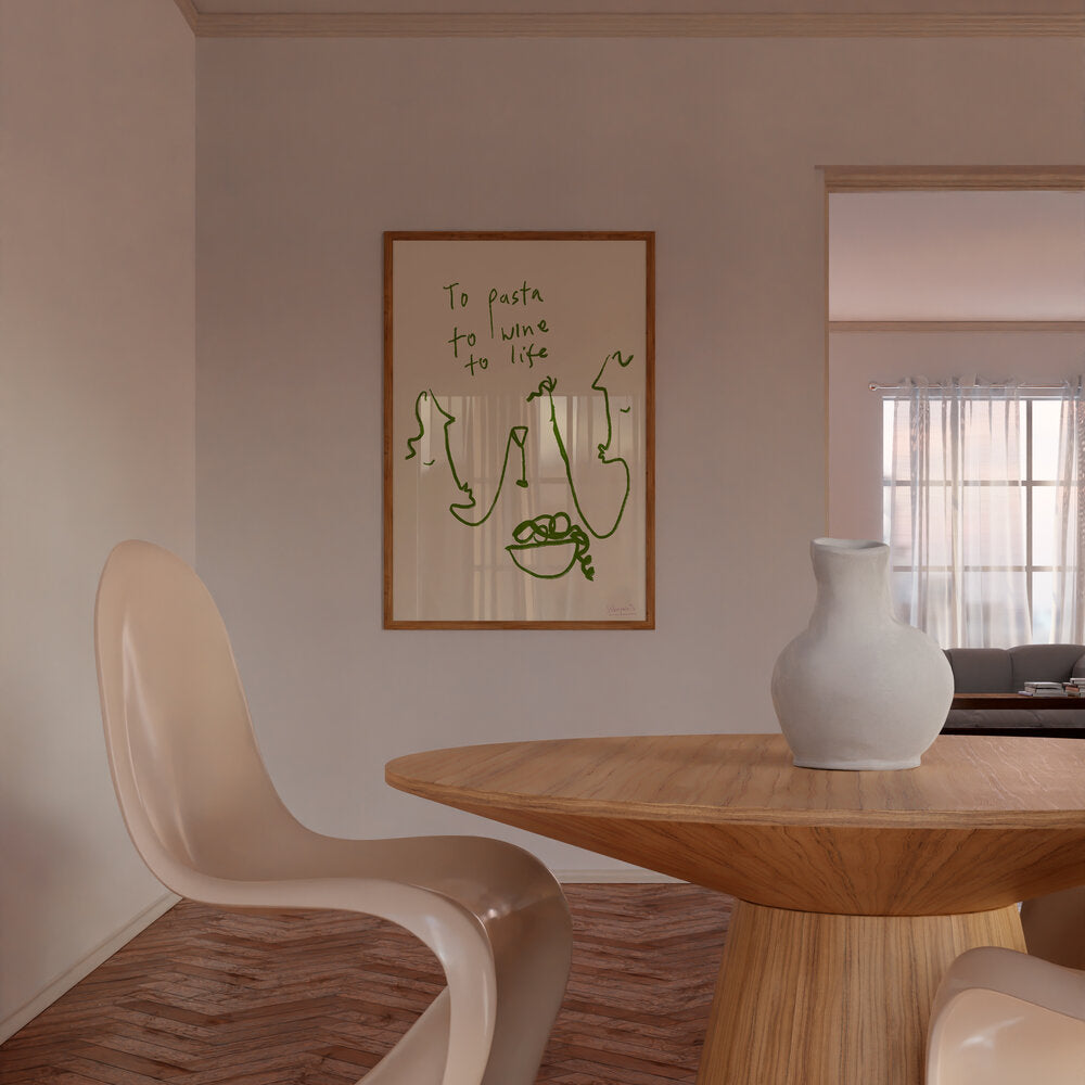 To Life plakat, beige/grøn - 50x70 cm